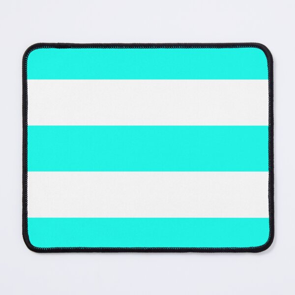 Item preview, Large HOT TURQUOISE and WHITE Horizontal STRIPES designed and sold by RachelMacht.