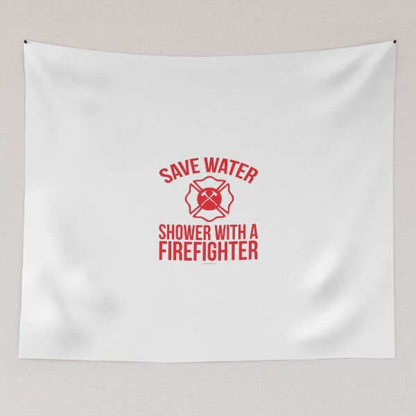 Item preview, Save Water Shower With a Firefighter designed and sold by remoteart.
