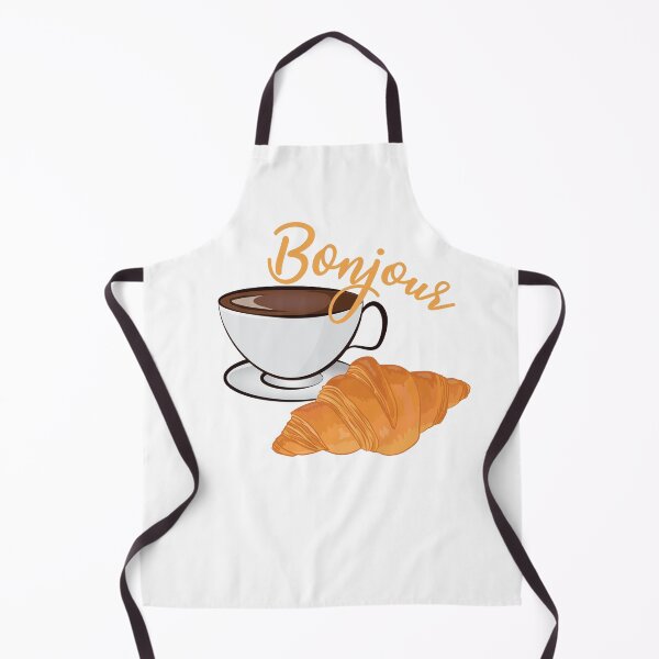 Item preview, Bonjour Croissant - Funny French Coffee Shop designed and sold by TheInkElephant.