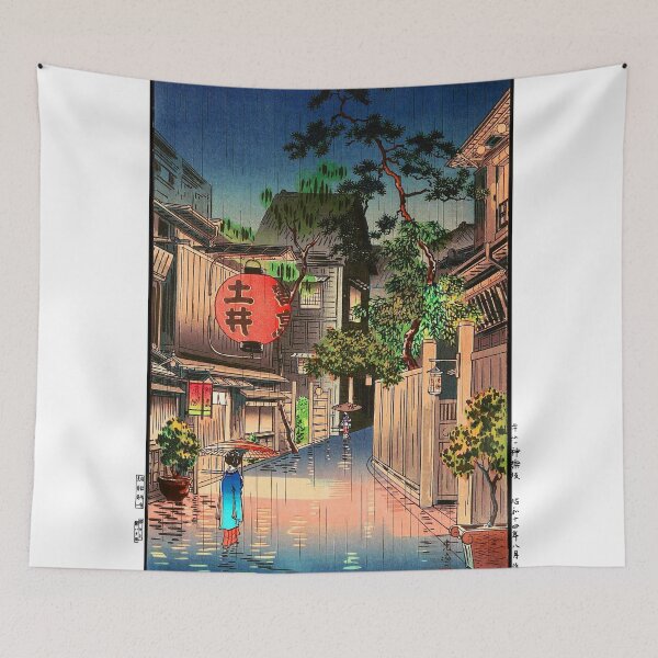 Item preview, Rainy night tokyo Ushigome Kagurazaka -Tsuchiya Koitsu - Evening at Ushigome  designed and sold by TeeARTHY.