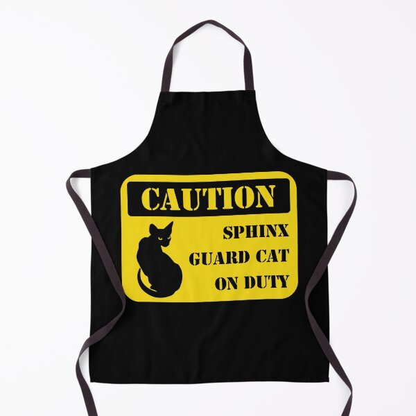 Item preview, Caution Sphynx Guard Cat on Duty designed and sold by GraphismCats.
