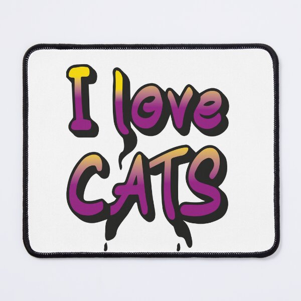 Item preview, Graffiti letters I love cats designed and sold by CreandoLios.