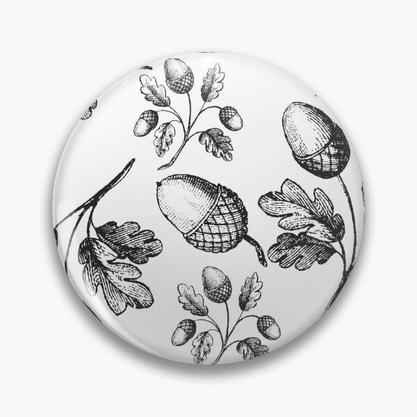 Item preview, Acorn and Leaf Design - Black and White designed and sold by Fall-Creations.