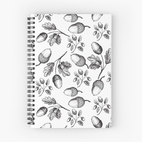Item preview, Acorn and Leaf Design - Black and White designed and sold by Fall-Creations.