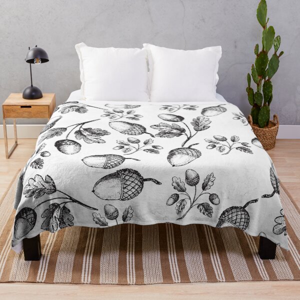 Item preview, Acorn and Leaf Design - Black and White designed and sold by Fall-Creations.