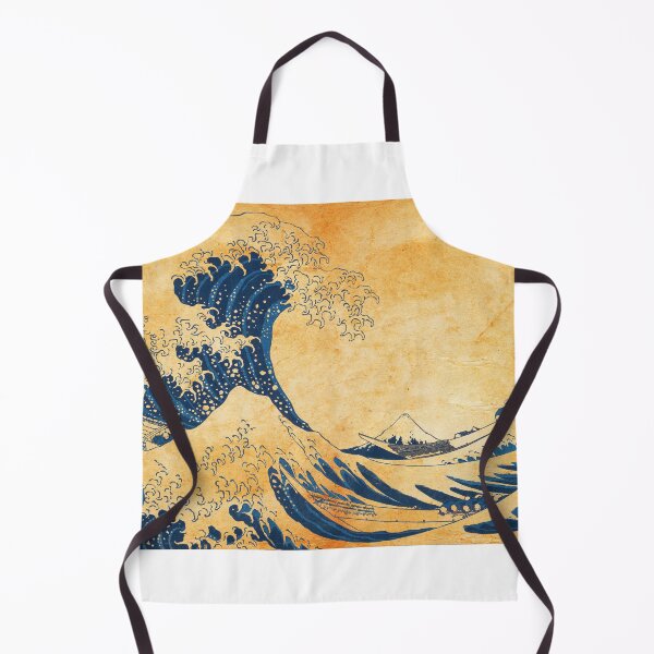Item preview, The Great Wave off Kanagawa by Katsushika Hokusai blended on old paper designed and sold by NickoPrints.