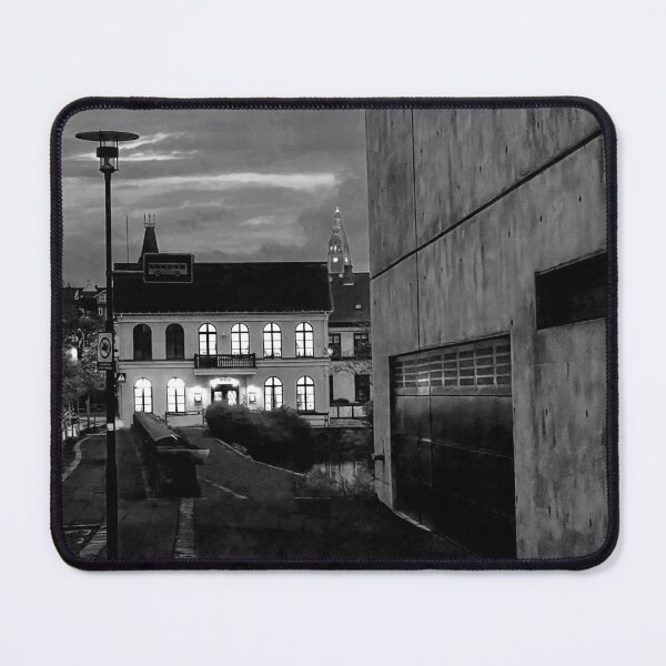 Item preview, Reykjavik Iceland Street Early Morning Black and White Photo designed and sold by ValeriesGallery.