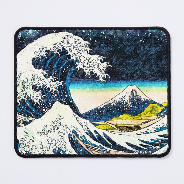 Item preview, The Great Wave off Kanagawa and the Shore of Tago Bay, Ejiri at Tokaido - sketch effect designed and sold by NickoPrints.