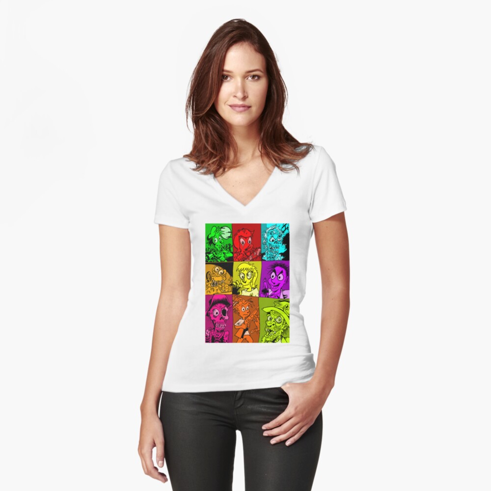 Item preview, Fitted V-Neck T-Shirt designed and sold by Skinrash.