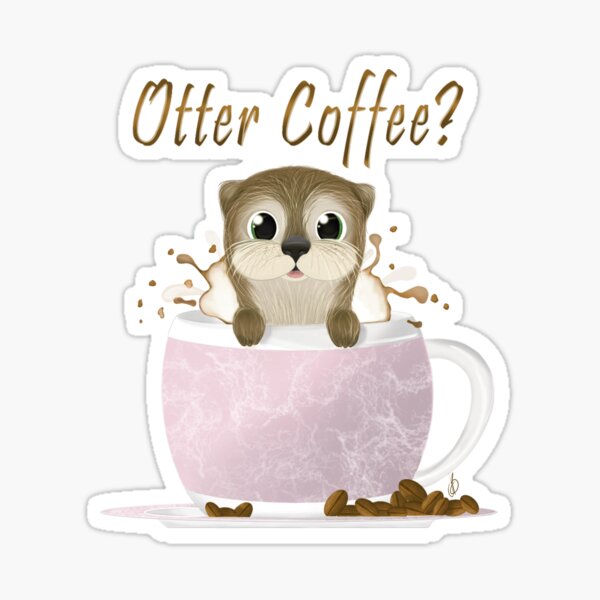 Otter Coffee Sticker