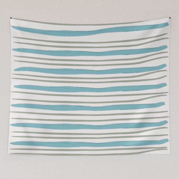 Item preview, Watercolor Horizontal Pinstripe Pattern, Watercolor Horizontal Stripes, Watercolor HandHorizontal Lines Blue designed and sold by antevasinart.