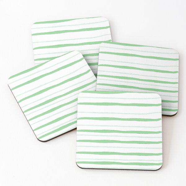 Item preview, Watercolor Horizontal Pinstripe Pattern, Watercolor Horizontal Stripes, Watercolor Horizontal Lines Green designed and sold by antevasinart.