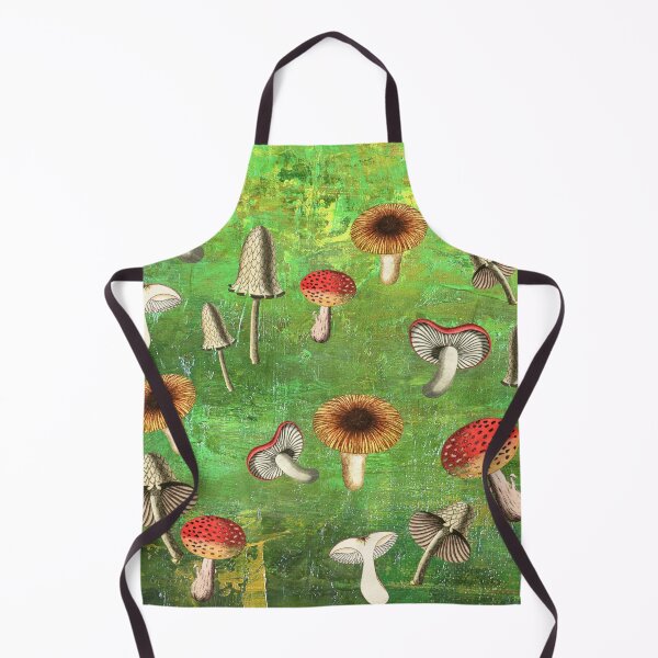 Item preview, Mushrooms on Green designed and sold by ArtMeetsPizza.