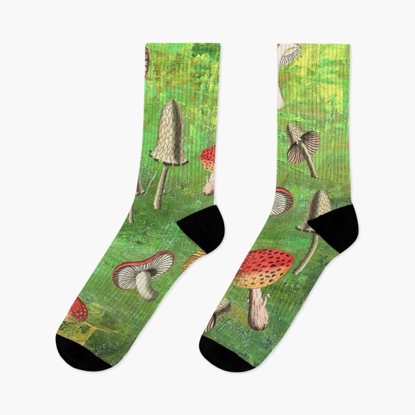 Item preview, Mushrooms on Green designed and sold by ArtMeetsPizza.