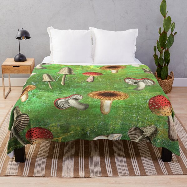 Item preview, Mushrooms on Green designed and sold by ArtMeetsPizza.