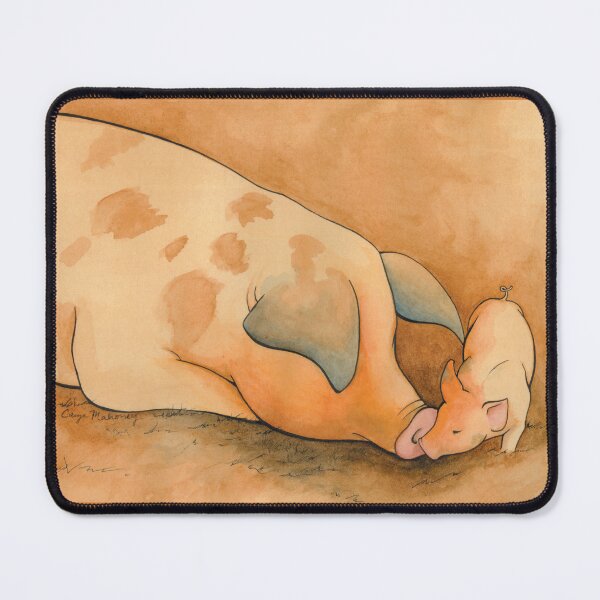 Item preview, Mother pig and baby piglet - farm animals, rustic, country, rural - "Nuzzle"  designed and sold by Carye VanDerPol Mahoney.