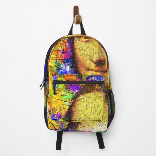 Item preview, Mona Lisa golden colorful portrait - digital recreation designed and sold by NickoPrints.