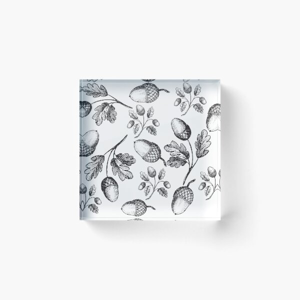 Item preview, Acorn and Leaf Design - Black and White designed and sold by Fall-Creations.