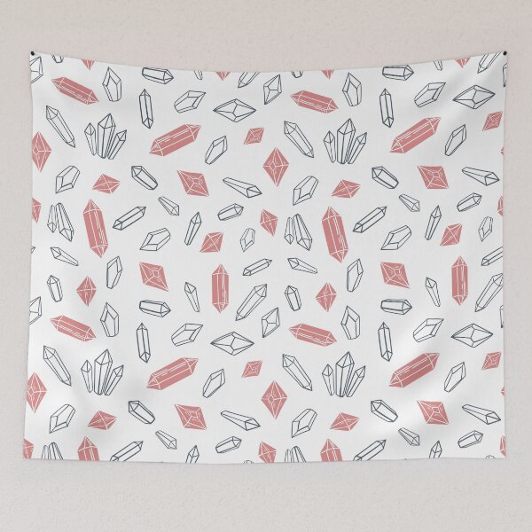 Item preview, Colorful Crystal Pattern, Magical Pink Gem Pattern, Gemstone Pattern,  designed and sold by antevasinart.