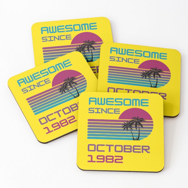 Item preview, Awesome since October 1982 | Born October 1982 | Made in October 1982 | Legend since October 1982 | Birthday Gift for 40 year old mom dad grandma grandpa | Vintage Retro 80s Birthday gift idea designed and sold by Saffire6.