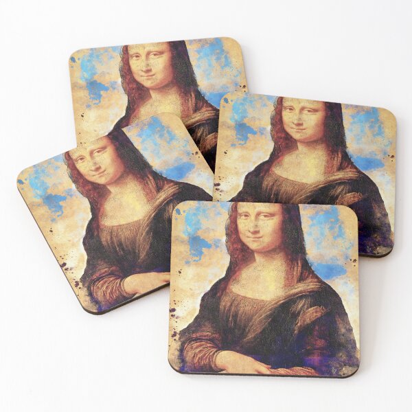 Item preview, Mona Lisa digital recreation with a vintage painting effect designed and sold by NickoPrints.