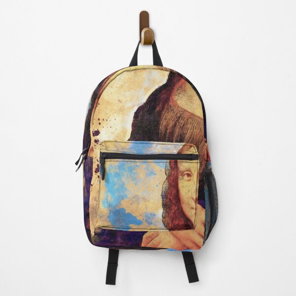 Item preview, Mona Lisa digital recreation with a vintage painting effect designed and sold by NickoPrints.