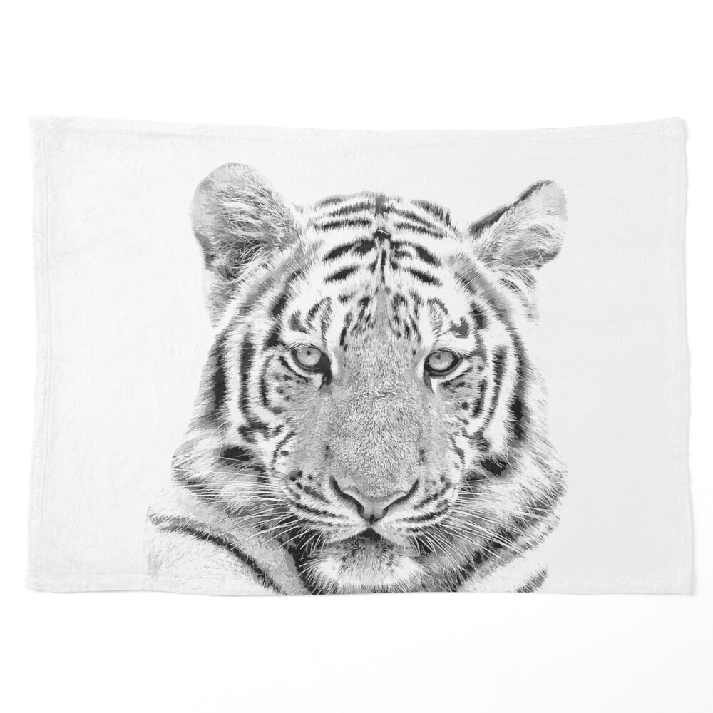 Black and discount white tiger blanket