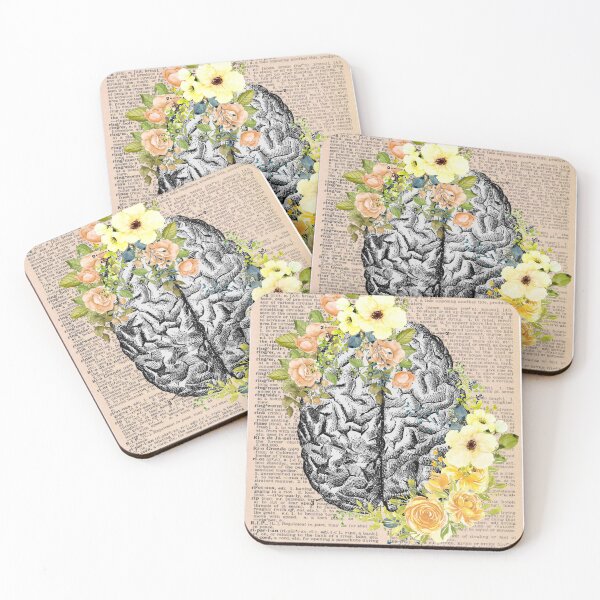 Item preview, Vintage Medical Floral Brain Art designed and sold by Preslava Genova.