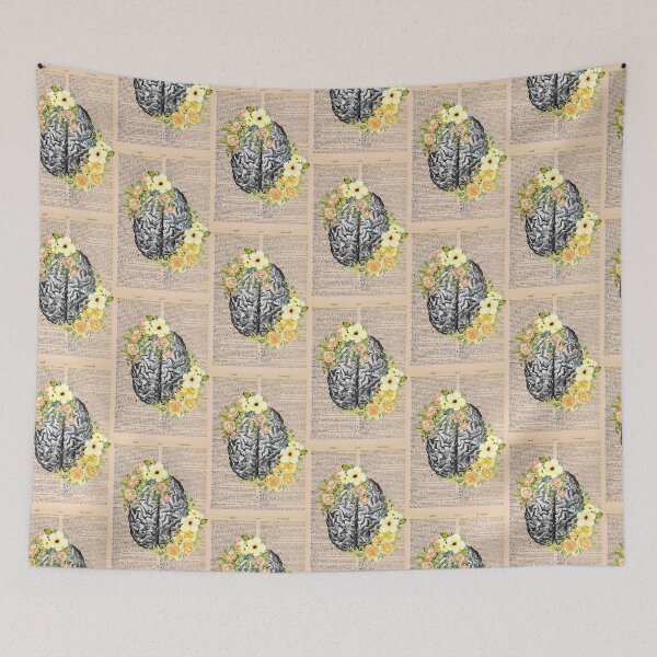 Item preview, Vintage Medical Floral Brain Art designed and sold by Preslava Genova.