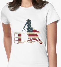 USA Barrel Racing Women's Fitted T-Shirt