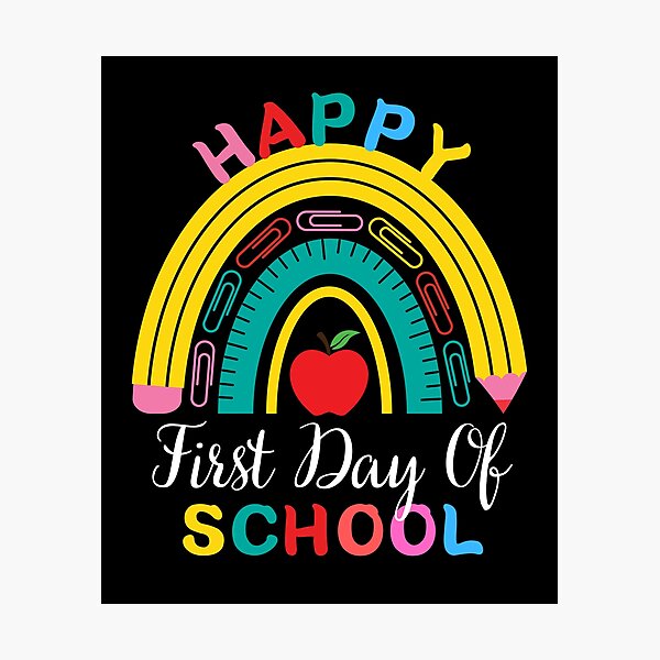 Item preview, Happy First Day Of School Back To School Rainbow designed and sold by Eriksonshop.