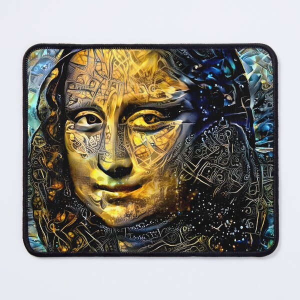 Item preview, Mona Lisa by Leonardo da Vinci - golden night design designed and sold by NickoPrints.