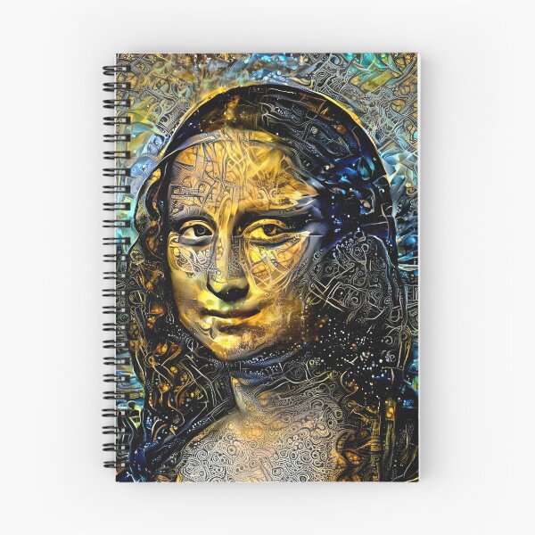 Item preview, Mona Lisa by Leonardo da Vinci - golden night design  designed and sold by NickoPrints.