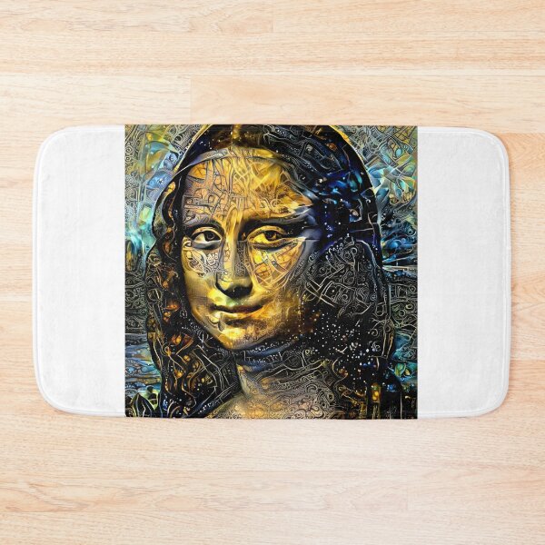 Item preview, Mona Lisa by Leonardo da Vinci - golden night design  designed and sold by NickoPrints.