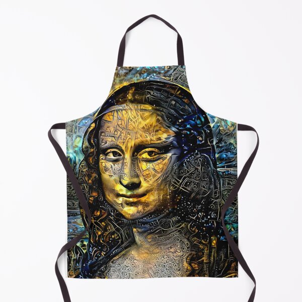 Item preview, Mona Lisa by Leonardo da Vinci - golden night design  designed and sold by NickoPrints.