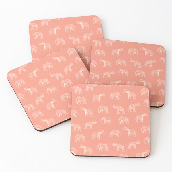 Item preview, Dark Blush Indian Elephants designed and sold by Carolina Diaz.