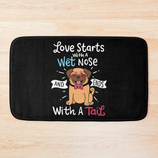 Item preview, Love Starts With A Wet Nose Ends With A Tail Dog Valentine designed and sold by haselshirt.