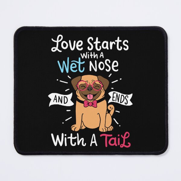 Item preview, Love Starts With A Wet Nose Ends With A Tail Dog Valentine designed and sold by haselshirt.