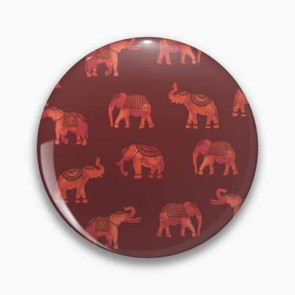 Item preview, Dark Red Indian Elephants designed and sold by Carolina Diaz.