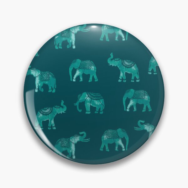 Item preview, Dark Teal Indian Elephants designed and sold by Carolina Diaz.