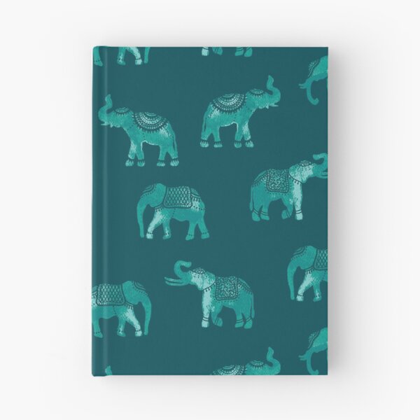 Item preview, Dark Teal Indian Elephants designed and sold by Carolina Diaz.