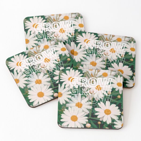 Item preview, GROW (above) - Frilly White Flowers designed and sold by AliceSLee.