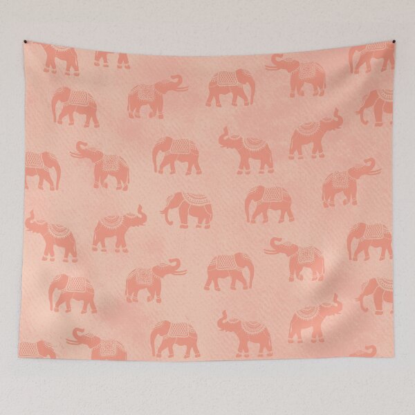 Item preview, Light Blush Indian Elephants designed and sold by Carolina Diaz.