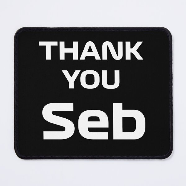 Item preview, Thank You Seb - White designed and sold by BubbleManShop.