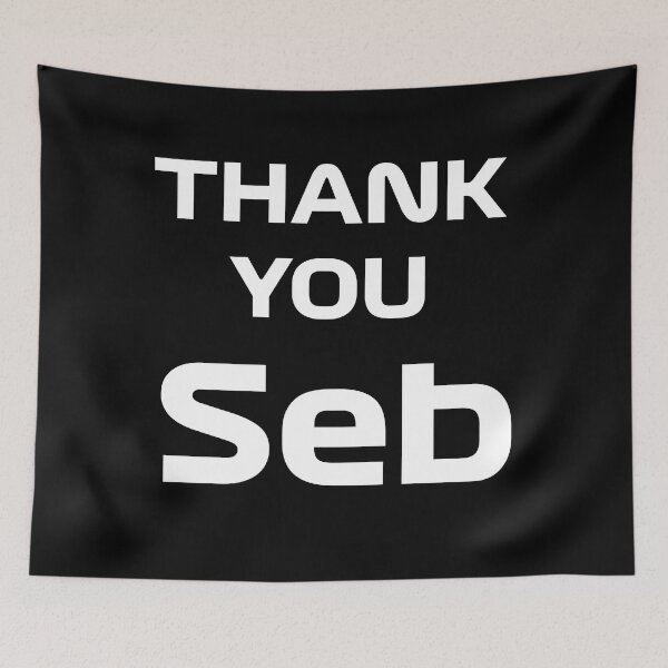 Item preview, Thank You Seb - White designed and sold by BubbleManShop.