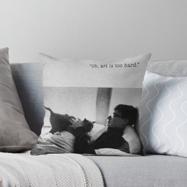 Item preview, Art is too hard | Andy Warhol & his cat in bed designed and sold by Pulpman.