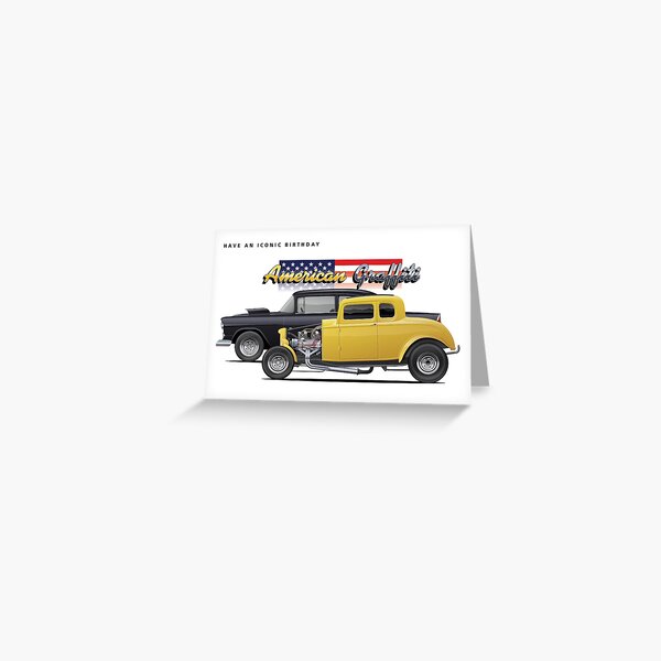 American Graffiti hot rods Greeting Card