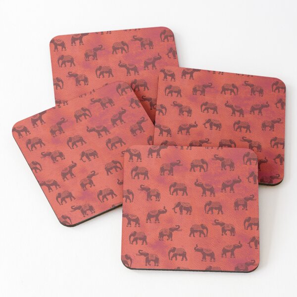 Item preview, Light Red Indian Elephants designed and sold by Carolina Diaz.