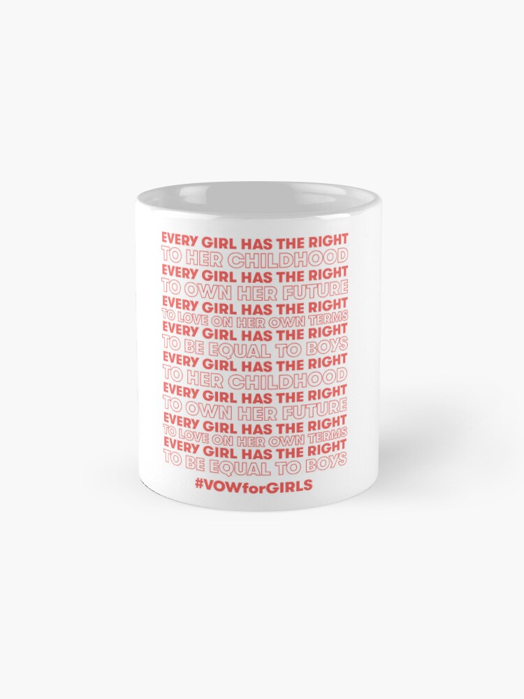 Thumbnail 4 of 6, Coffee Mug, Every Girl Has The Right (Grapefruit) designed and sold by VOWforGirls.