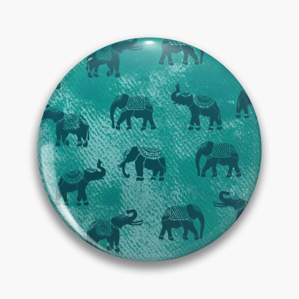 Item preview, Light Teal Indian Elephants designed and sold by Carolina Diaz.